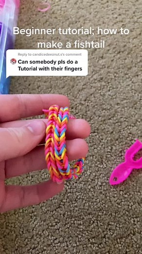 Finger Loom Bands Tutorial: Rainbow Loom Fishtail Bracelet