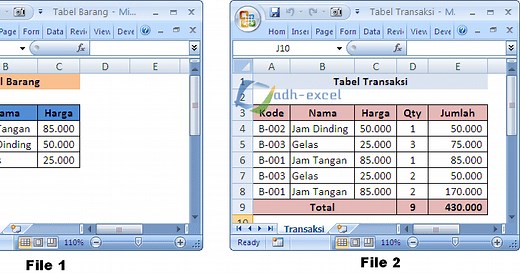 VLOOKUP Beda File, Cara Mengambil Data Dari Dua File Yang Berbeda Pada Excel