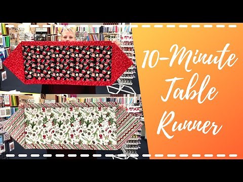 How to Make A Table Runner In 10 Minutes - Quick and Easy 10-Minute Table Runner