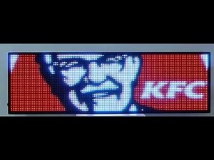 LED Sign Full Color LED Display Size 19" x 53" Programmable Message Outdoor