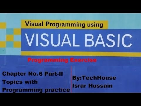 Visual Basic programming Chap 6 exercise, BSc, ADS Punjab, GC university, IT series, in Urdu/Hindi