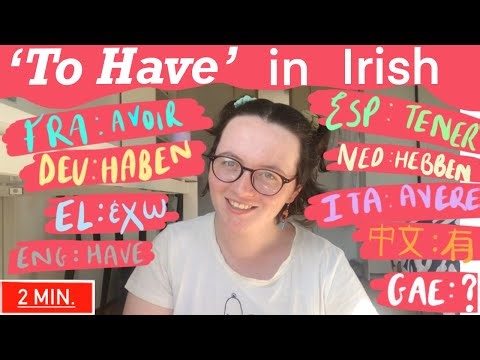 Two-Minute Irish: ‘To have’ in Gaeilge
