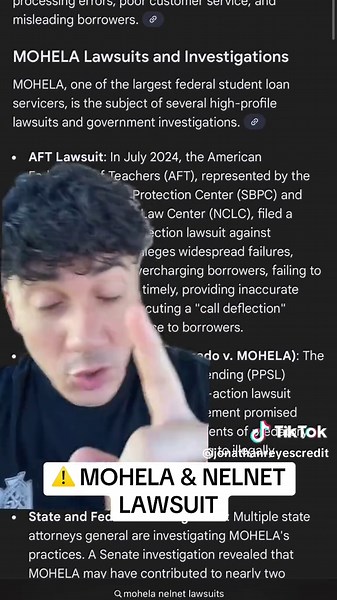 Mohela and Nelnet are being sued and this is the window a lot of people don’t take advantage of. When these loan servicers are tied up in legal issues, they start deleting and correcting accounts they normally fight you on. If you’ve got student loans reporting wrong, late, or still showing balances that should be forgiven, now is the perfect time to dispute them and get your report cleaned up. Comment “HELP” and I’ll reach out. #creditrepair #studentloans #creditscore #creditdispute #financialf