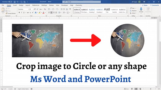 How to crop picture to circle or any shape in Ms Word or PowerPoint - PickupBrain: Be Smart