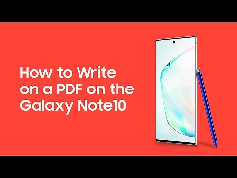 How to Write on a PDF on the Galaxy Note10