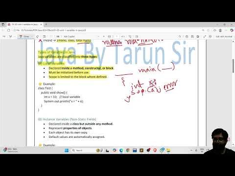 Java Variables Explained | Local, Instance & Class Variables in Java with Examples