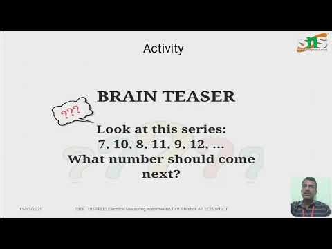 Electrical Measuring Instruments | FEEE | SNS Institutions