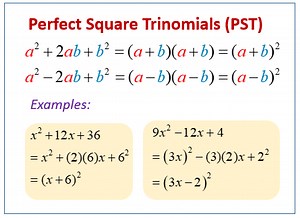 Factor Perfect Square Trinomials and the Difference of Squares (examples, solutions, videos, worksheets, activities)