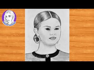 How to draw Selena Gomez // Step by step Drawing Tutorial