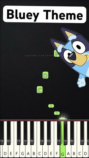 Bluey Theme - Piano Tutorial #piano #piano tutorial #beginners