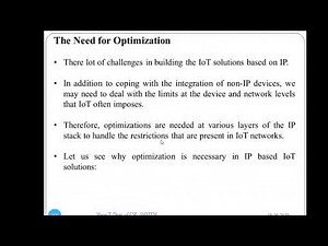 Need for optimization in IP for IoT