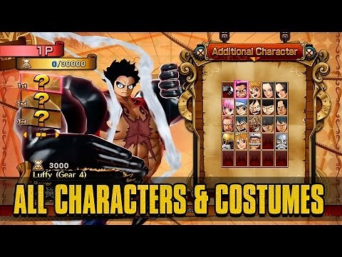 One Piece: Burning Blood - All Characters (Playable & Support), Costumes, & Stages