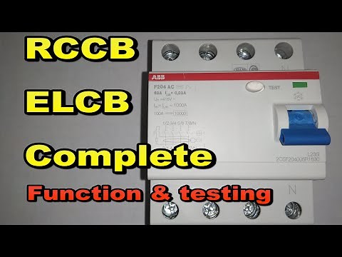 RCCB ELCB earth leakage circuit breaker, Residual current circuit breaker. How to test and function