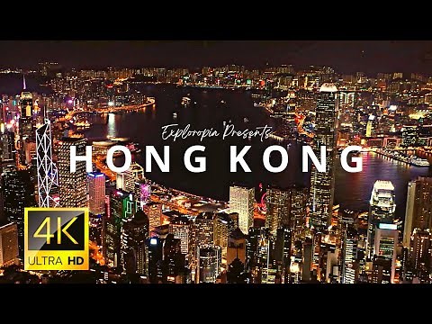 Hong Kong 🇭🇰 in 4K ULTRA HD 60FPS at night by Drone