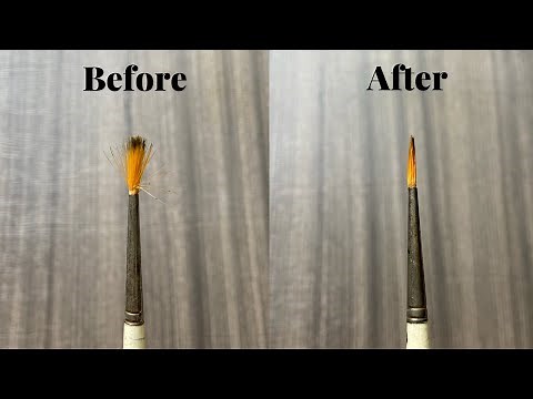How to fix damaged paint brush Artist Hack - Paintastic Arts