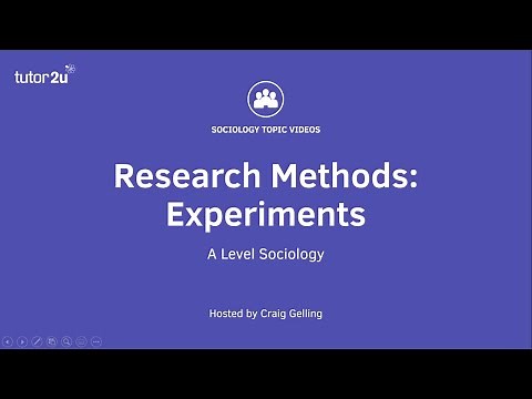 Research Methods: Experiments (Sociology Theory & Methods)