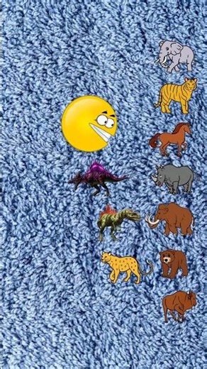 Pacman Eats Every Animal, Bear, Elephant, Rhinoceros, Horse, Lion, Tiger, Buffaloand, Even Dinosaurs