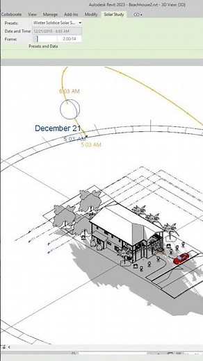 Solar Study in Revit 2023