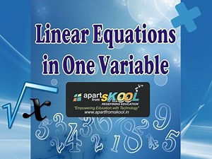 Linear Equations In One Variable