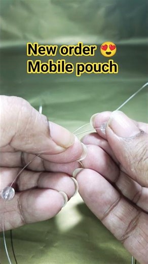 Starting new order Handmade Mobile Pouch 👝 | Beaded Pouch Tutorial #shorts #beadwork #noshiofficial