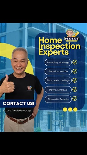 Engaged Uncle Defect SG for a detailed and professional defect inspection 🏡 Clear findings, thorough checks, and peace of mind before renovation or move-in. #UncleDefectSG #DefectCheckSG #HomeInspectionSG #NewHomeOwners #BTOInspection #CondoInspection | Uncle Defect SG - House Defect Check