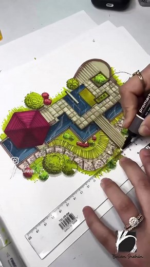 Site Plan Rendering Tutorial with Freehand Tips for Landscape Design