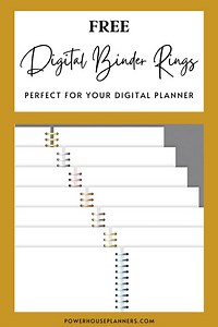 Free Digital Binder Rings - How To Make DIY Binder Rings For Your Digital Planner