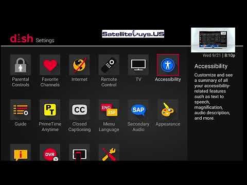 Dish Settings Screen