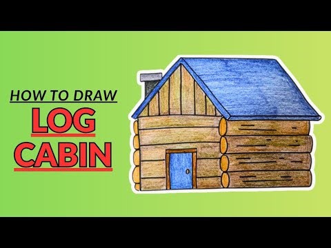Easy Drawing : Log Cabin | How to Draw A Log Cabin | @KalakritArtStudiobyKanika