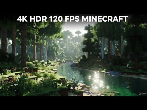 4K HDR Minecraft | Ultra Realistic Graphics | Smooth 120 FPS Gameplay
