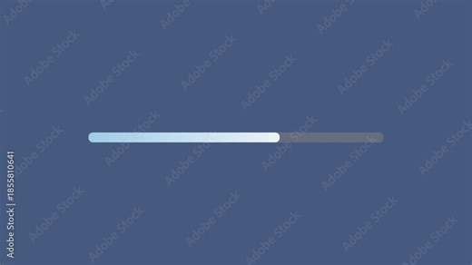 Loading progressbar animation shows active progress status on a digital platform during a software update or file transfer process