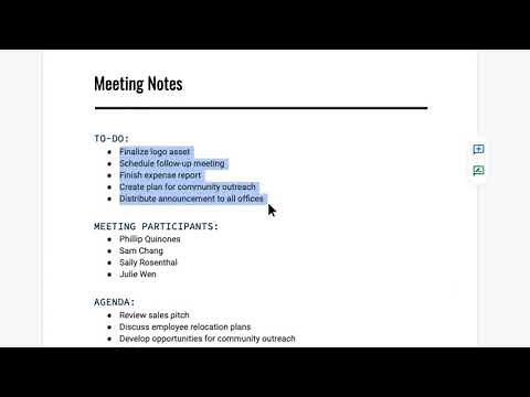 How to: Create a Checklist in Google Docs
