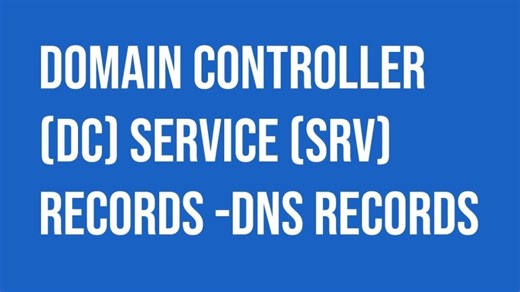 Microsoft Windows Server Domain Controller (DC) service (SRV) records. | ITSystemsAdmin