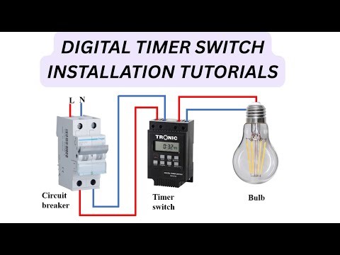 Programmable digital timer switch connection