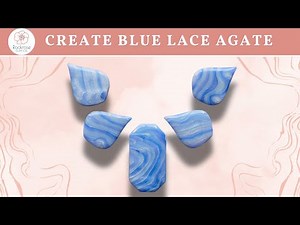 DIY Blue Lace Agate with Polymer Clay | Realistic Gemstone Jewelry Tutorial for Beginners