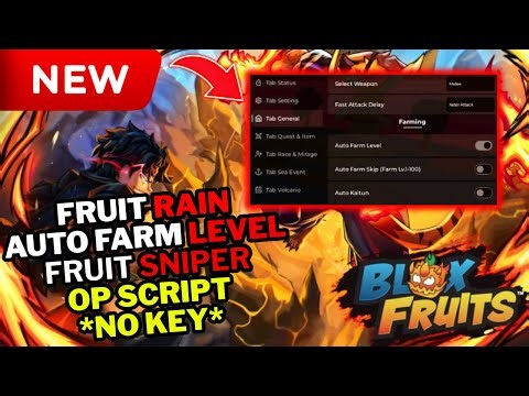 Blox Fruits Script *NO KEY* | Fruit Rain, Fruit Sniper, Auto Farm Level, Auto Fishing | Mobile & PC