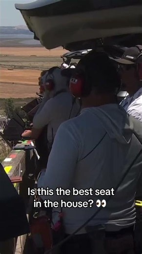 Spotters get a shady view of the Sonoma track 😎