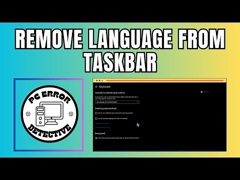 How to Remove Language From Taskbar in Windows 10