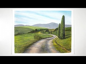 Landscape Drawing USING Color Pencils