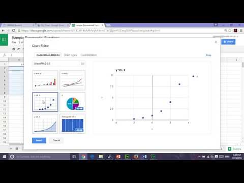 Graphing Exponential Google Sheets