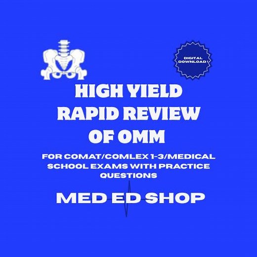 OMM Rapid Review for COMLEX Level 1, 2 & 3 | High-yield Osteopathic Study Guide With Practice Questions | Med Student PDF Download - Etsy