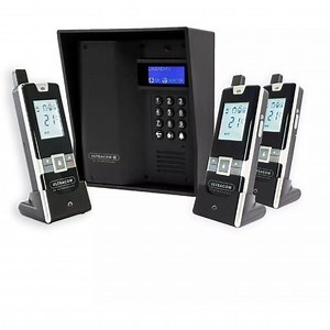 Interphone 600 mètres sans-fil longue portée autonome digicode écran LCD  - UltraCOM3 visière noire   3 combinés