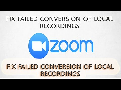 How to fix failed Zoom conversion of local recordings | Zoom Recording Won't Convert | Technology
