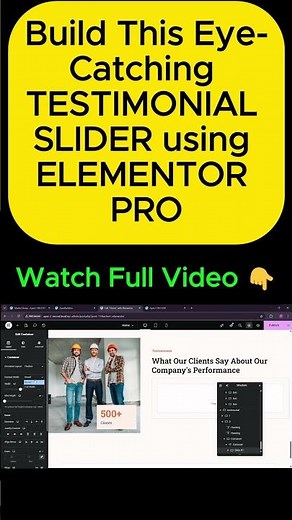 ELEMENTOR PRO: Build an Eye-Catching TESTIMONIAL SLIDER #elementortutorial #wordpresstutorial