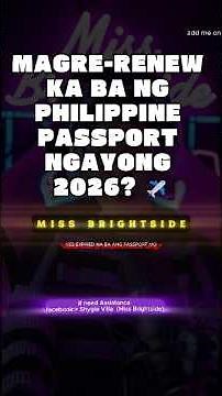 Paano Mag-Renew ng Passport? (Adult Renewal Requirements 2026) 🇵🇭 #passport2026