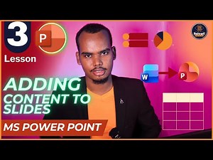 Casharka 3aad: PowerPoint | Ku Darista Qoraal Outline & Walxo Muuqaal ah (Adding Content to Slides)