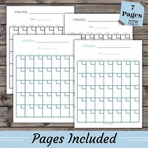 Printable Monthly Calendar-portrait, Productivity Planner (PDF) - Etsy Australia