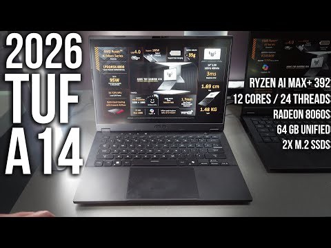 2026 Asus TUF A14 Brings the HEAT! Radeon 8060S Monster iGPU + Ryzen AI Max+ 392. Best New Laptop?
