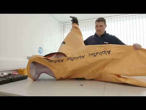 Visual inspection of Ansell AlphaTec® gastight chemical protective suits