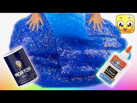 How To Make Slime with Glue, Water and Salt only! GIANT slime without borax or liquid starch! Easy!